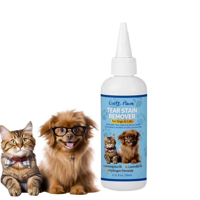 Private Label Lucky Paws Pets Lucky Paws TEAR STAIN REMOVER( For Dogs & Cats) pets eye drop anti-bacterial pet eye drops