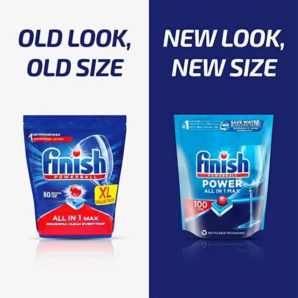 Solid Dishwashing Detergents Free From Preservatives & Chlorine Bleach 100tabs Powerball Regular