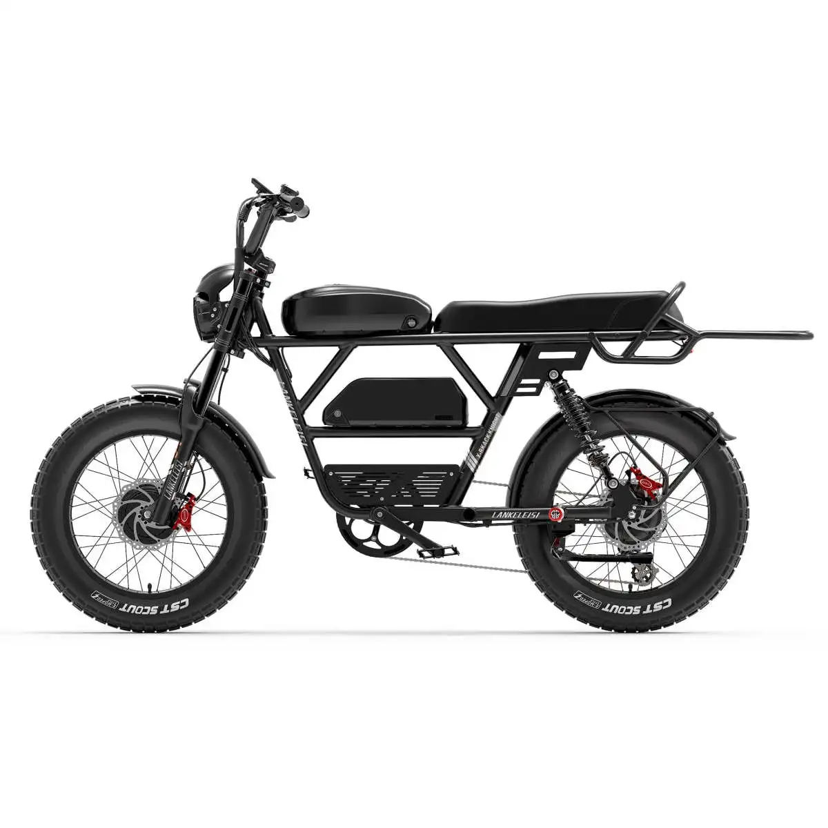【Försäljning】 LANKELEISI X-Black Knight 2000W Dubbelmotor Maximal räckvidd 280KM