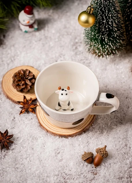 Customizable Ceramic 3D Animal Cup, Cute Cartoon Handmade Figurine Mug, Holiday and Birthday Gift for Coffee and Milk Tea Lovers