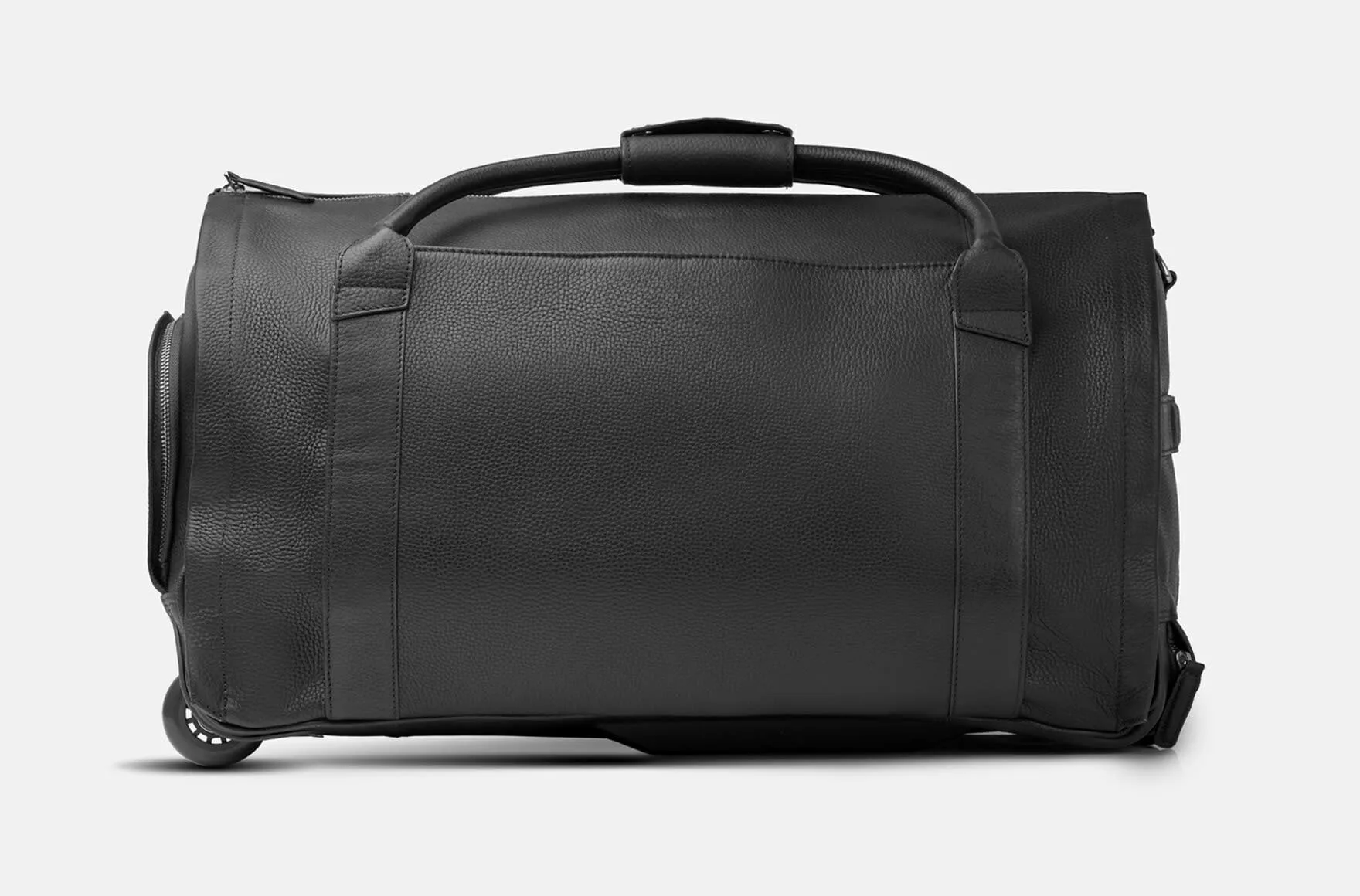 Minimalist Classic Large Duffle Trolley Black Genuine Full Grain ...