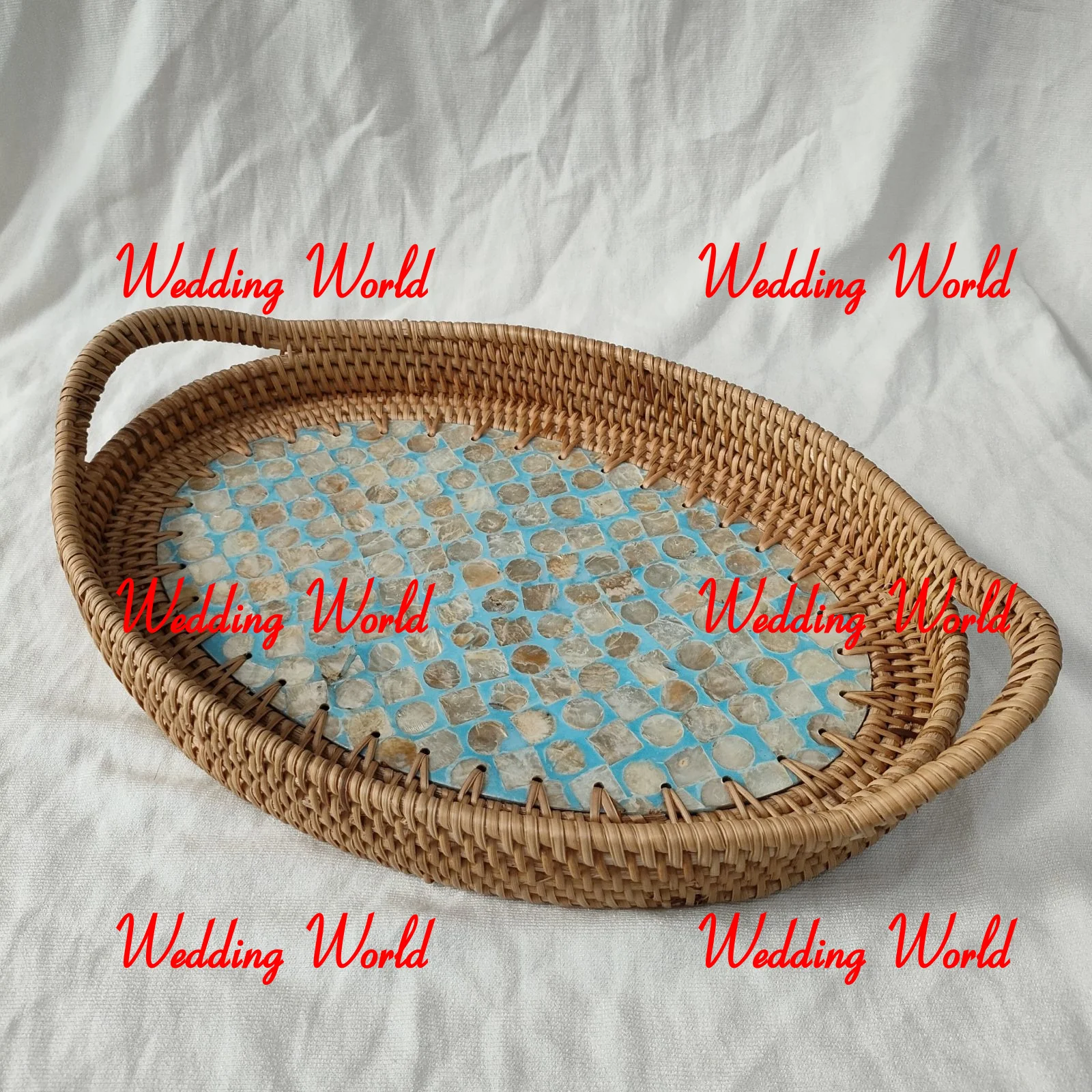 Customized Color Rattan Serving Tray Nice Quality Handmade Designer