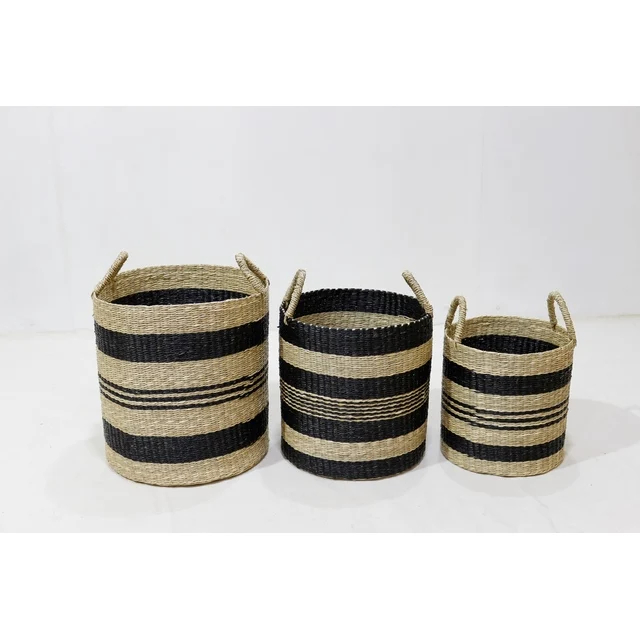 Best Selling Set 3 Seagrass Storage Basket Hand Woven Basket Home Made ...