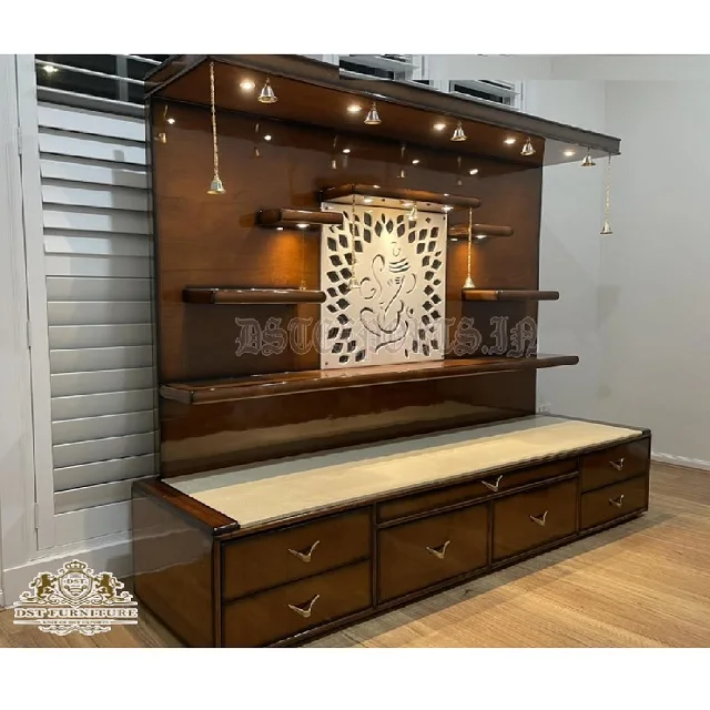 Modern Style Teak Wood Temple For Home Pooja Room Modern Temple In