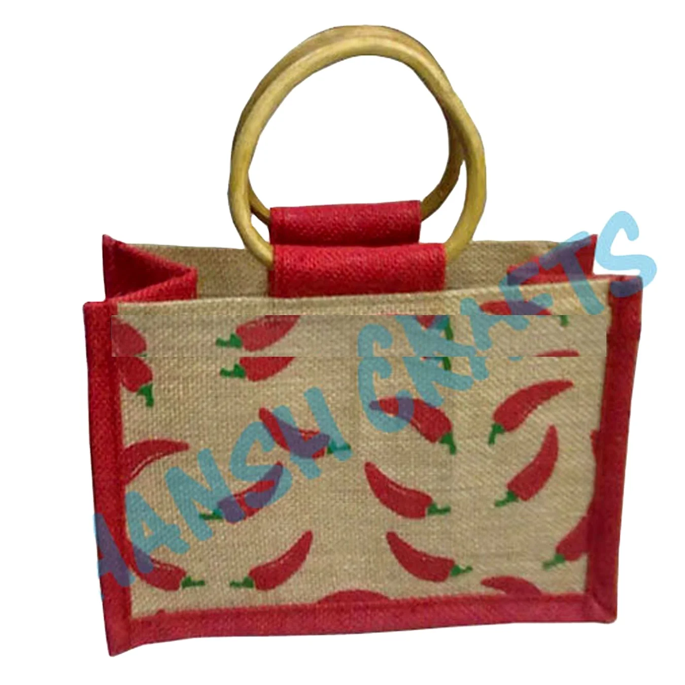 Jute bag for lunch box – Jute handbag, jute tote, jute lunch bags for office,  Printed jute bag – ZIP, (Pack of 1)