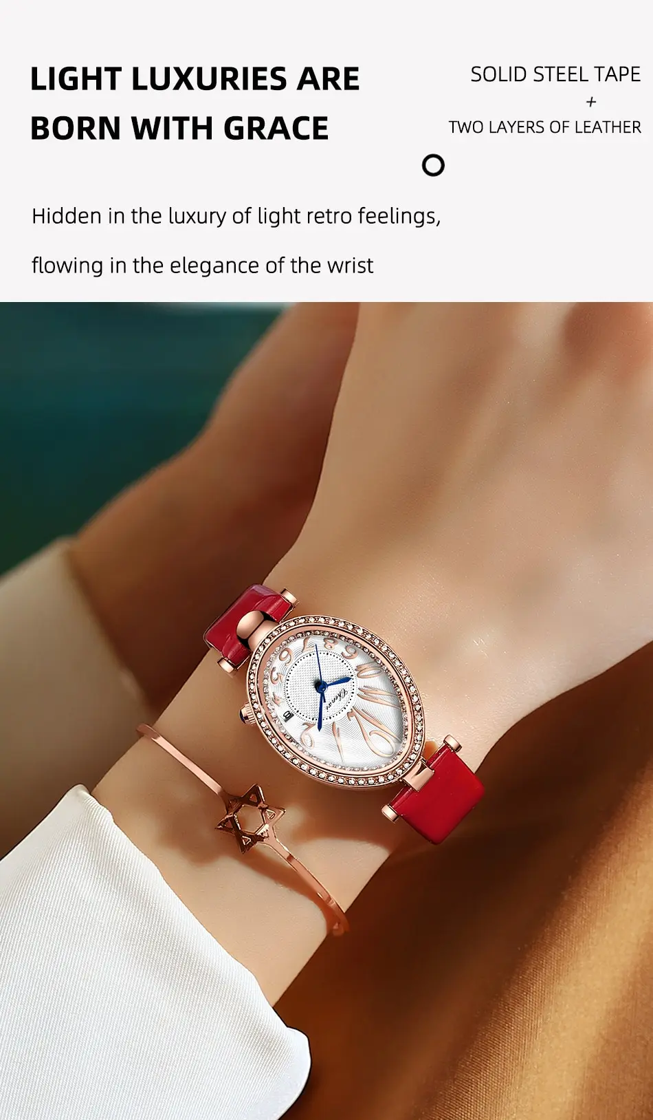 Chenxi 326 Fashion Watch Women Luxury Brand Irregular Elegant Quartz Female Clock Leather Rhinestone Watch for Women Dropship