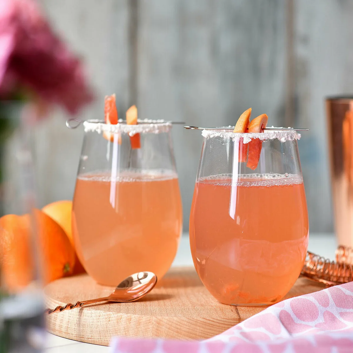 Stemless Red Wine Glass 6piece Set Of Glasses 19.6 Oz (580 Ml