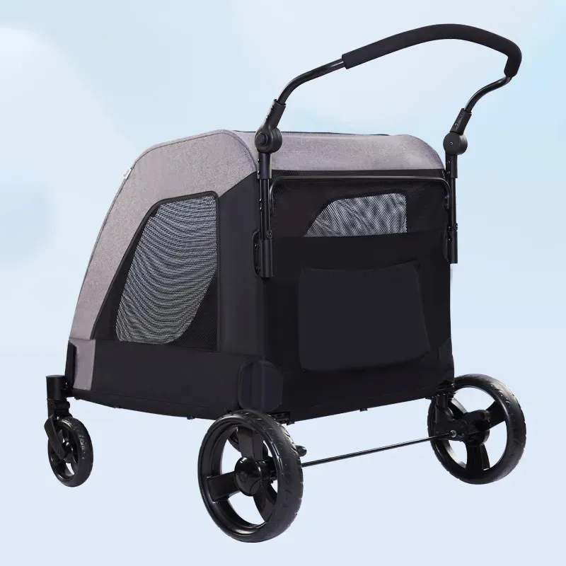 Dog Stroller Luxury 4 Wheels Pet Travel Trolley Dogs Cat Pet Trolley