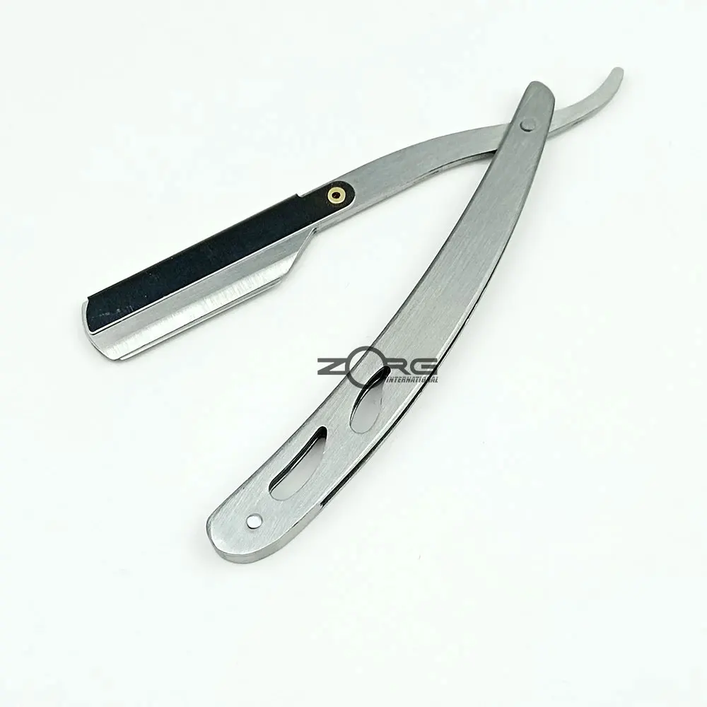 Professional Stainless Steel Full Black Parker Straight Barber Razor ...