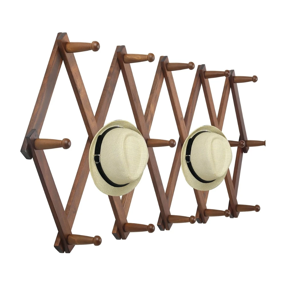 Настенная деревянная вешалка для одежды