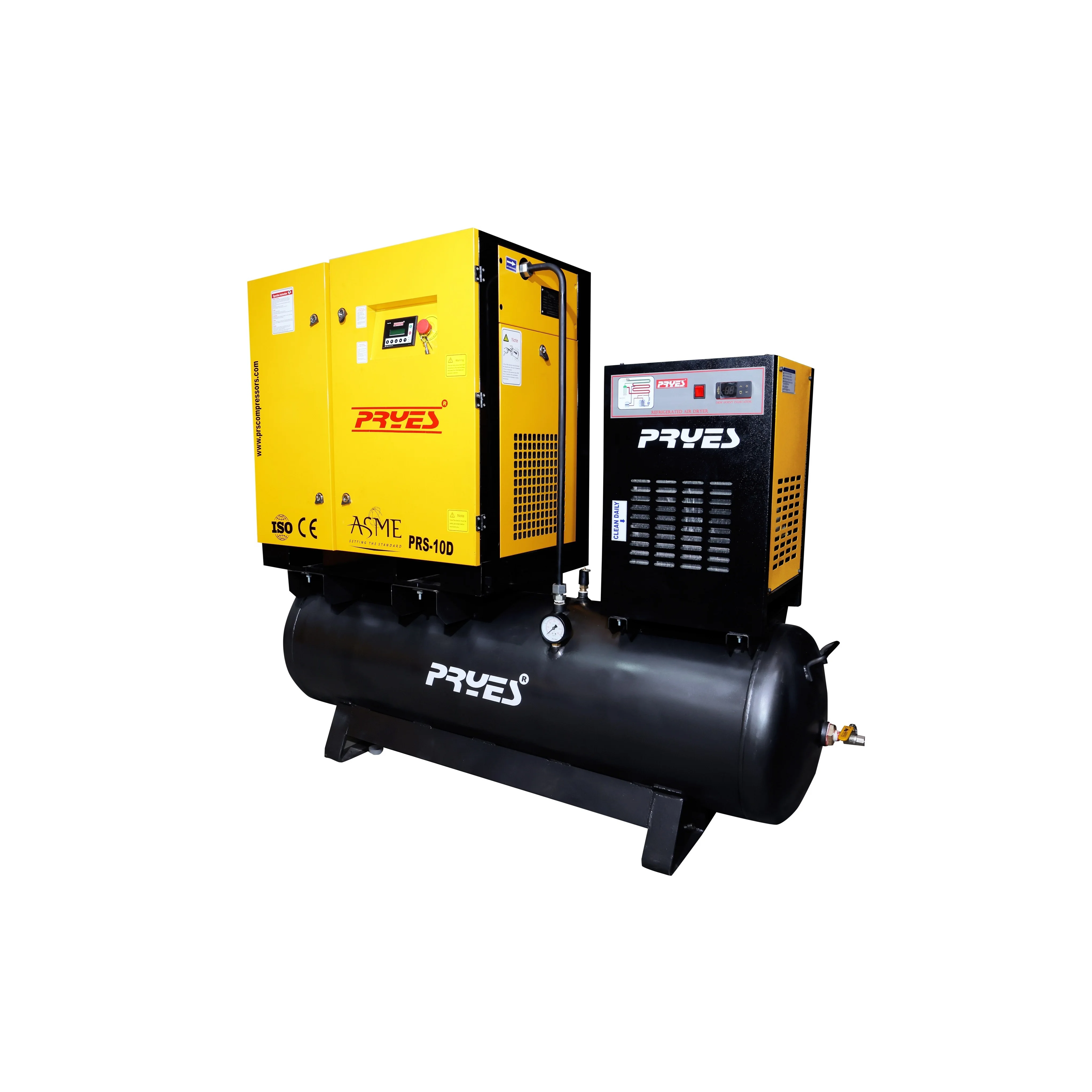 Standard Quality Industrial Compressors 7.5kw-10hp Pm Vsd Tank Mounted ...