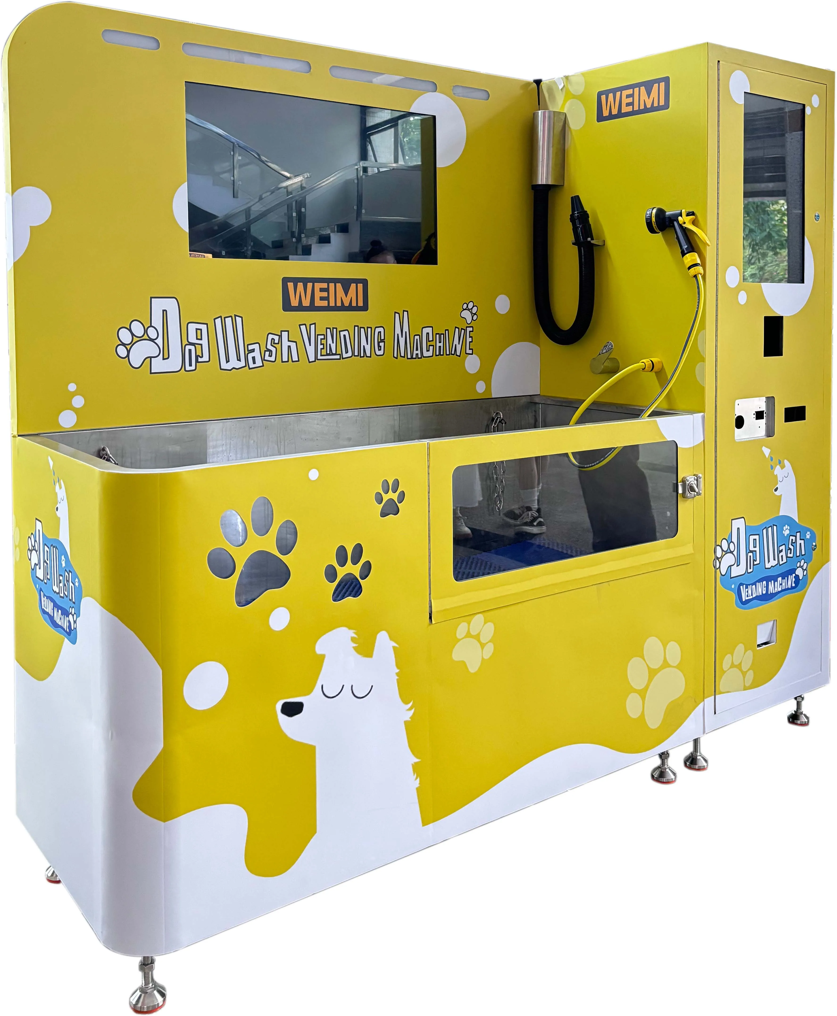 Self-Service Pet Washing Vending Machine with Touch Screen Coin Payment System and SDK Function