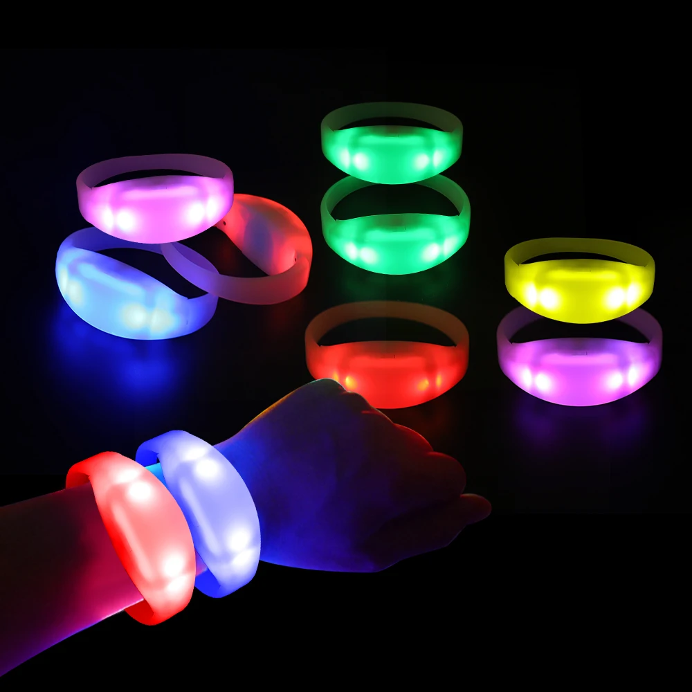 Remote Controlled LED Xylobands Bracelets Remote Zoning Silicone Wristband Light up Wristbands Party Supplies Coldplay Bracelet