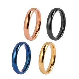 4mm Wholesale Manufacturer Fashion Mens Womens Jewelry Titanium Ring Solid Stainless Steel Wedding Band