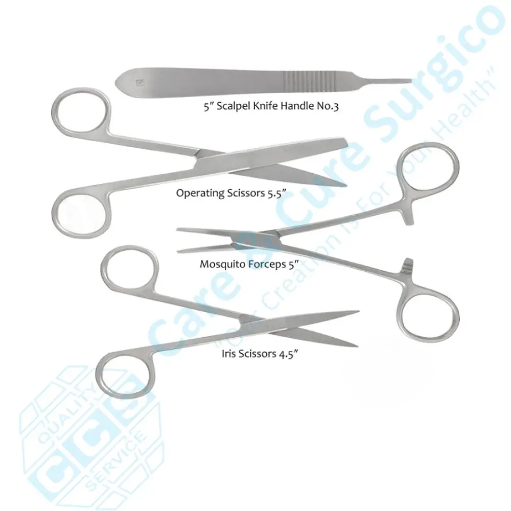 Care & Cure Surgico Sialkot Maker Advanced Dissecting Dissection Kit ...