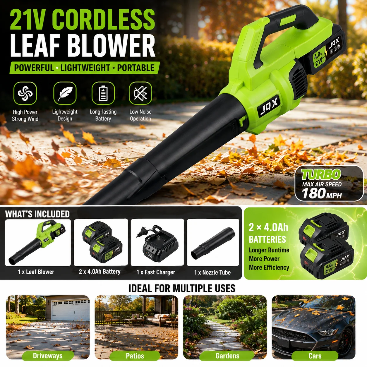 Leaf Blower, Cordless, DIY, 21V, 2.5Ah - detail 2