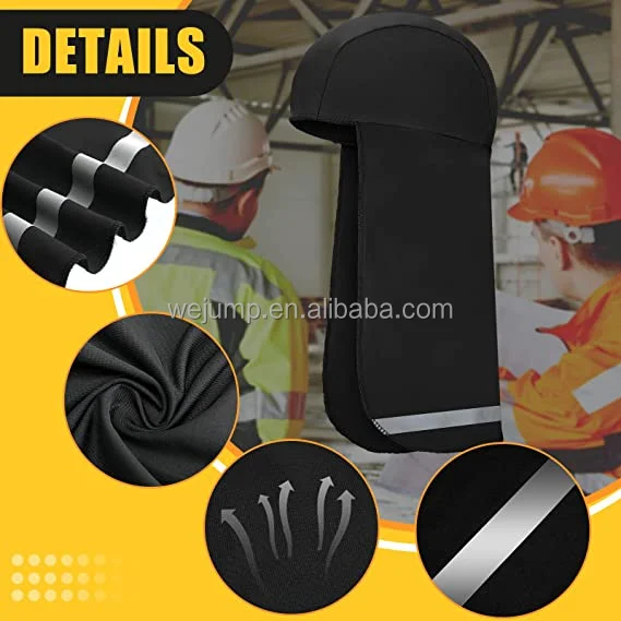 2Pcs Hard Hat Sun Shade Cooling Skull Cap Sun Neck Protector For Men