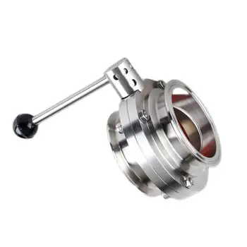 Manual 1inch Sanitary Stainless Steel Butterfly Ferrule Ball Valve Clamp End
