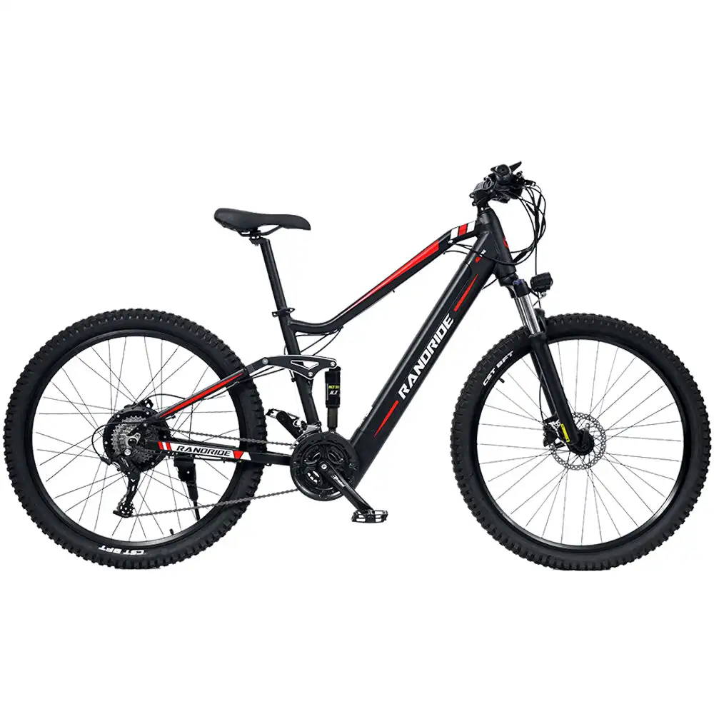 RANDRIDE YS90 Electric Mountain Bike 13.6A Battery with 500W/1000W Motor Full Suspension Aluminum Alloy Frame Max Speed 50KM/h