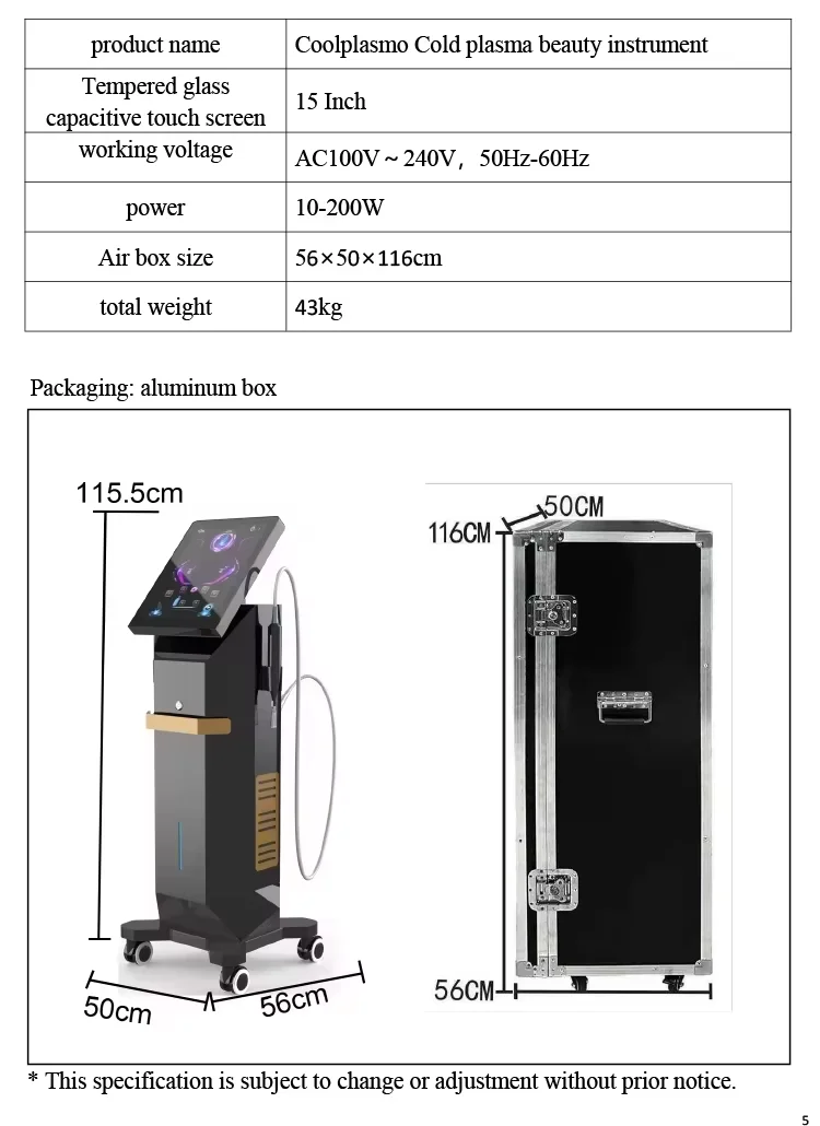 Hot and Cold Plasma Machine For Freckle Removal Skin Repair Anti‑Aging Facial Lifting Cleaning Beauty Equipment
