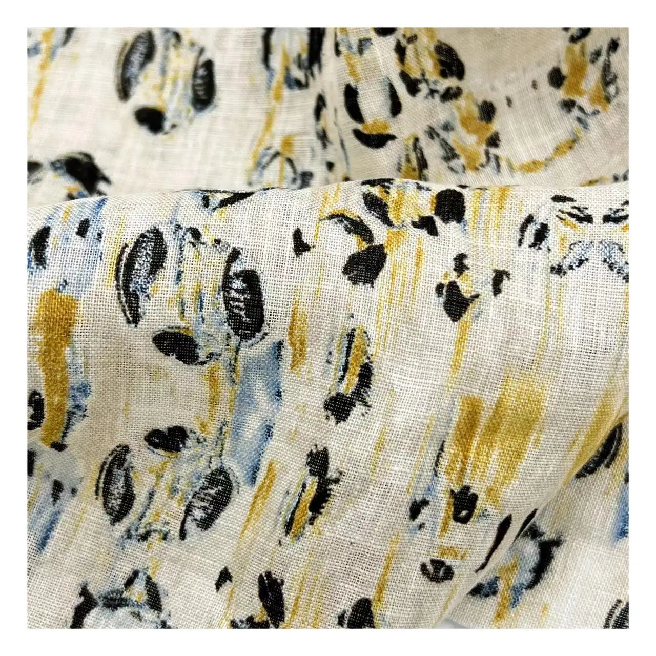 100% льняная Поплиновая ткань на заказ с цифровым принтом легкая для девочек платья и рубашки бойфренда