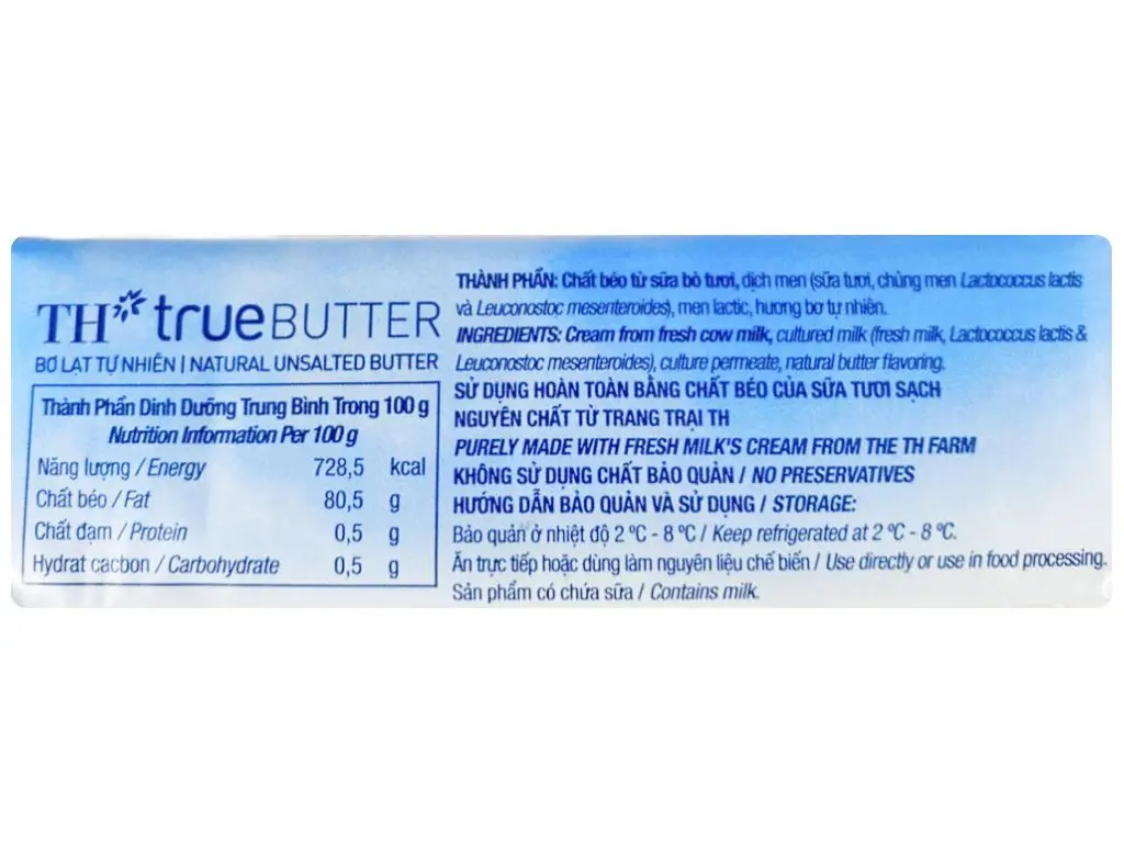 Th True Butter Natural Unsalted Butter Weight 5kg Butter Fat Pasty Raw Natural Flavoring