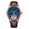 rose gold-blue-brown Leather