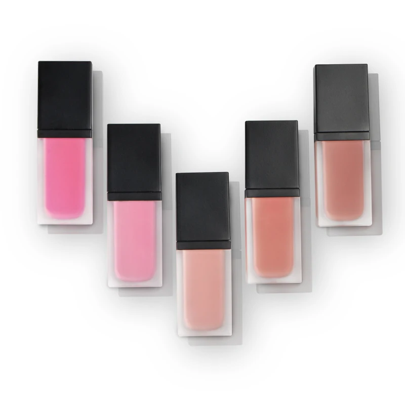 Индивидуальная этикетка фиолетовые жидкие румяна упаковка для косметических румян контейнер