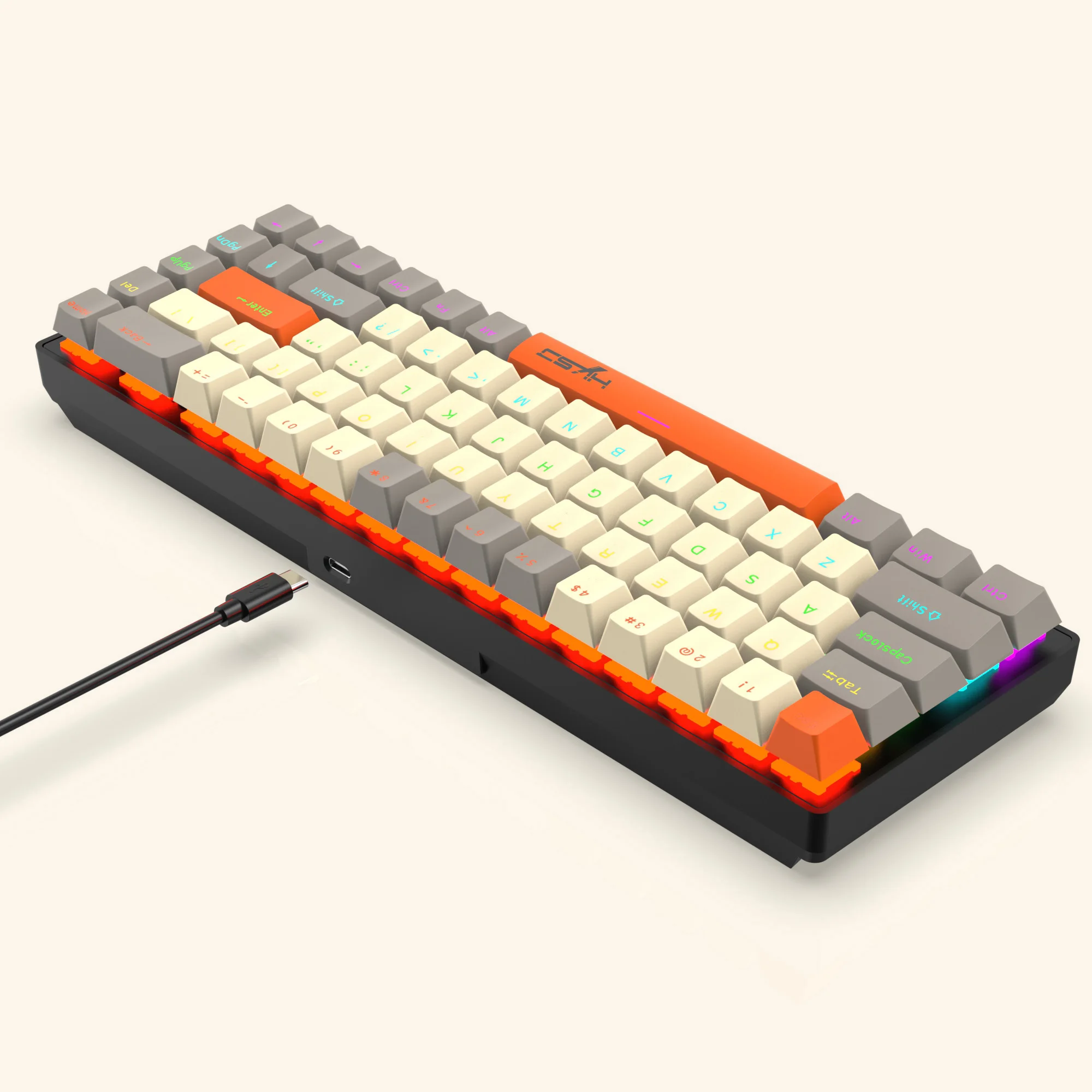 HXSJ K88 Mini Mechanical Keyboard - 68-Keys, Blue Switches