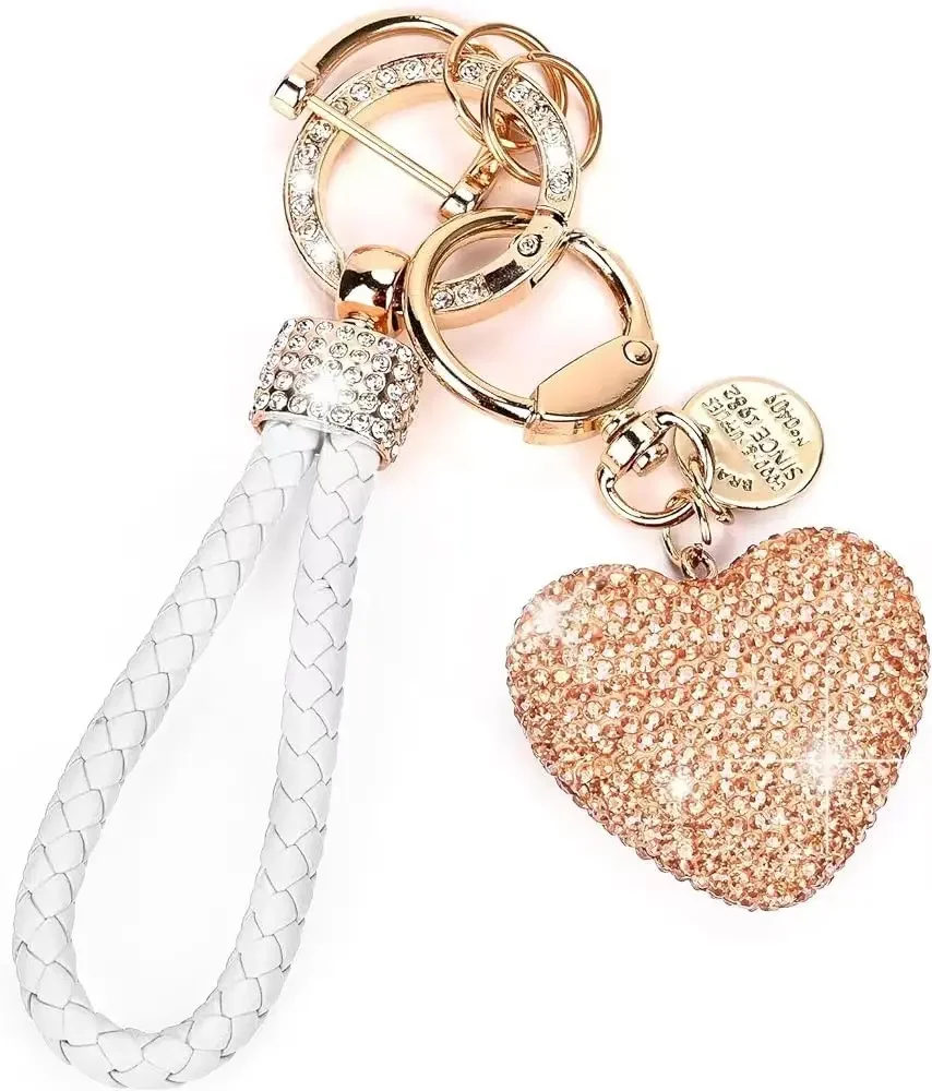 Alibaba Heart Keychain For Car Rhinestone Cute Bling Love Heart