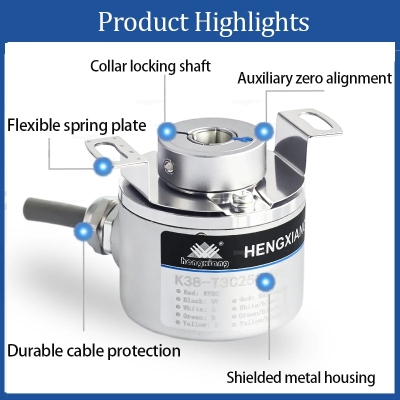 Rotary encoder model K38 incremental encoder ABZ NPN PNP  2000 encoder