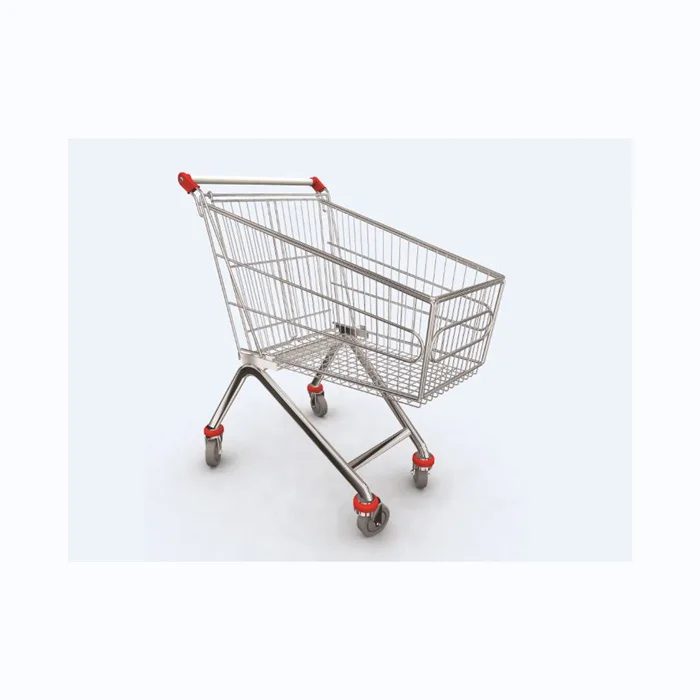 Portable Supermarket Wheeled Shopping Cart Lightweight Foldable Rolling ...