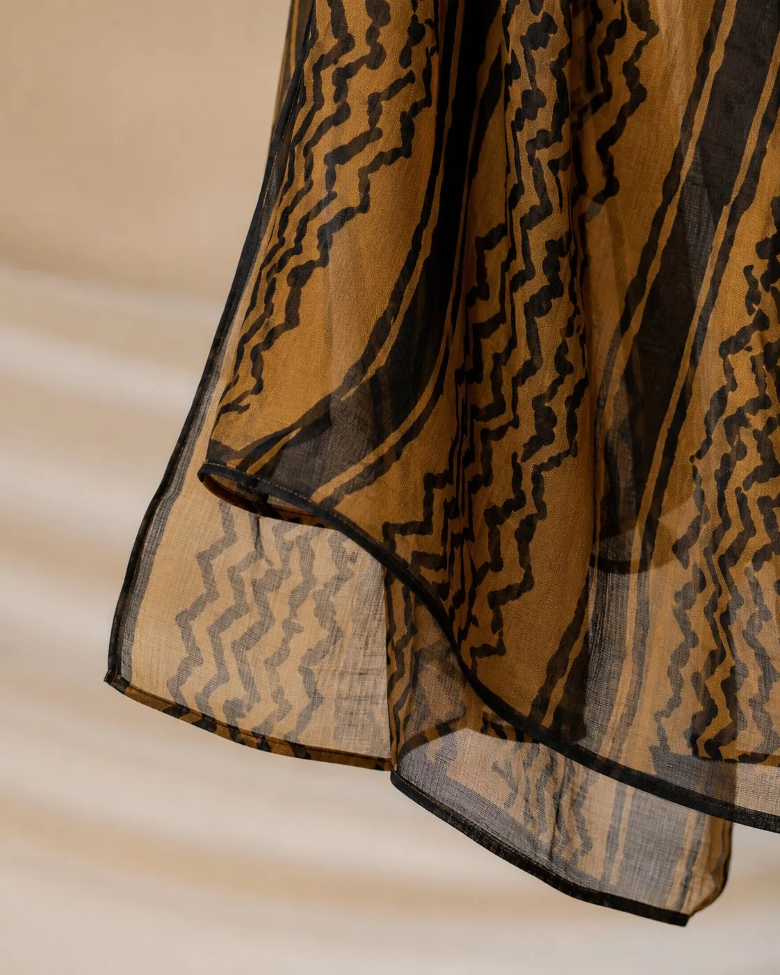 Custom Printed Modal Hijab Tribal Zigzag view 5