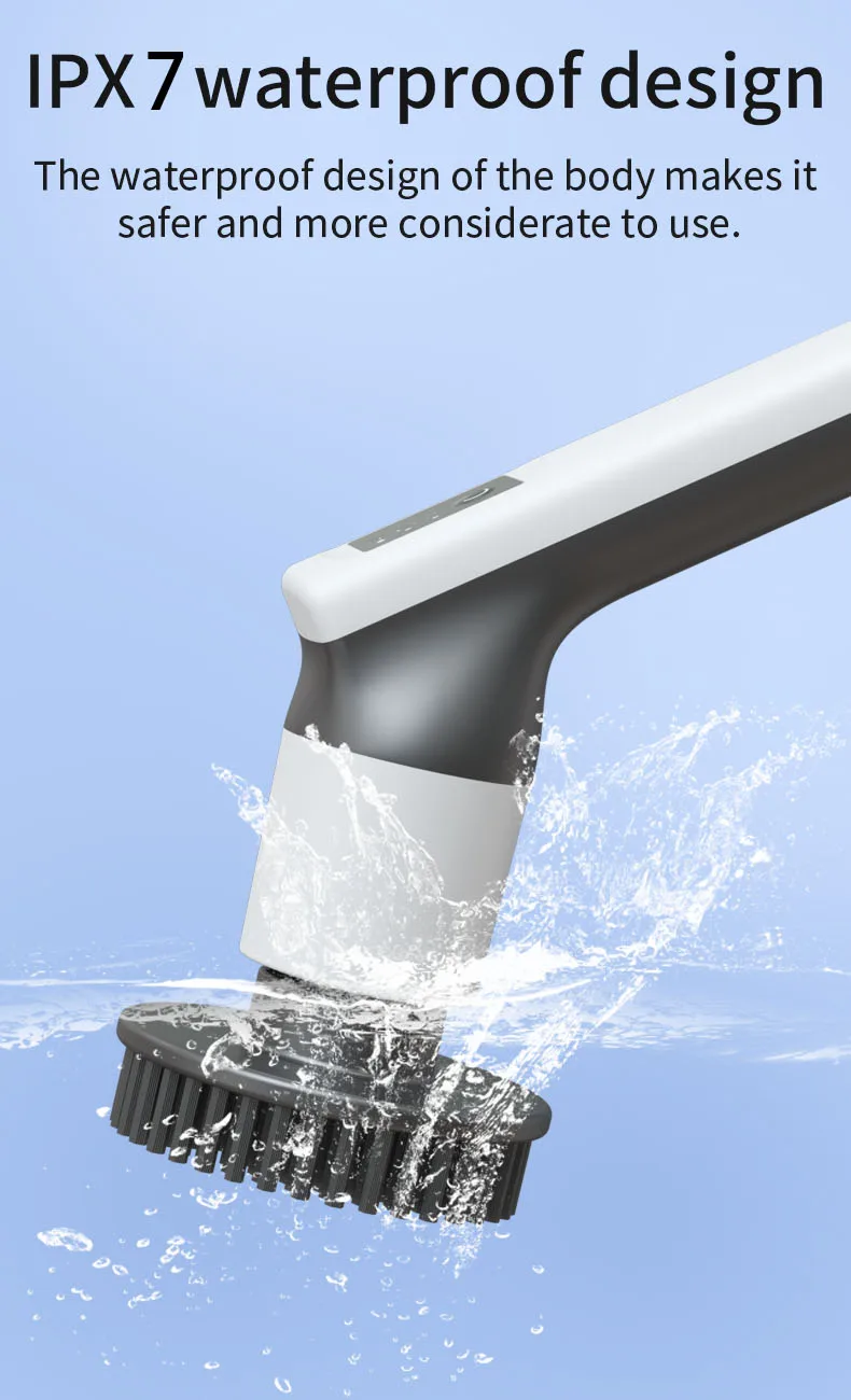Electric Multi-function Kitchen & Bathroom Cleaning Brush with ...
