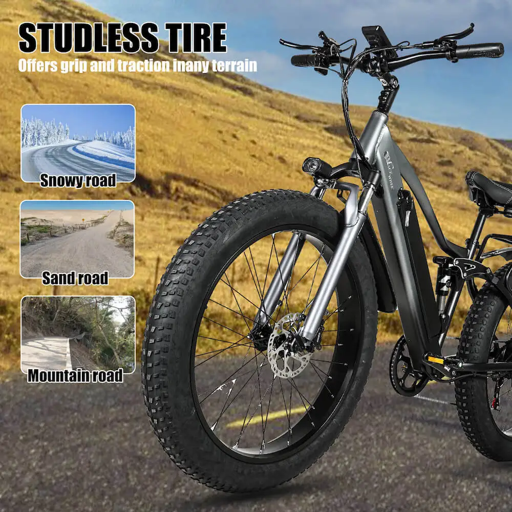 Full Suspension Off Road Electric Mountain Bike  CMACEWHEEL TP26 Fat E-MTB