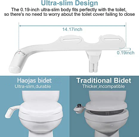 Super Slim Bidet Attached To Toilet Non Mechanical Retractable Nozzle ...