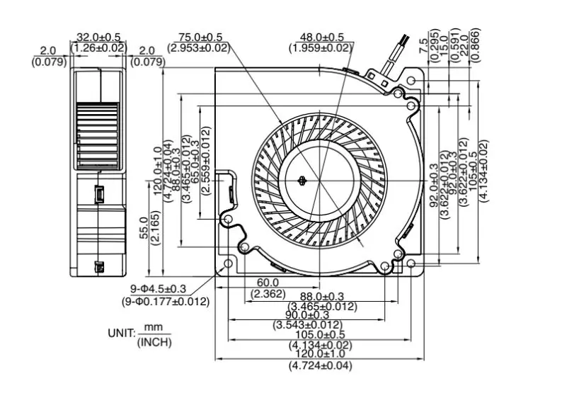 Mini Centrifugal Exhaust Blower, 12-26V, Brushless - detail 4