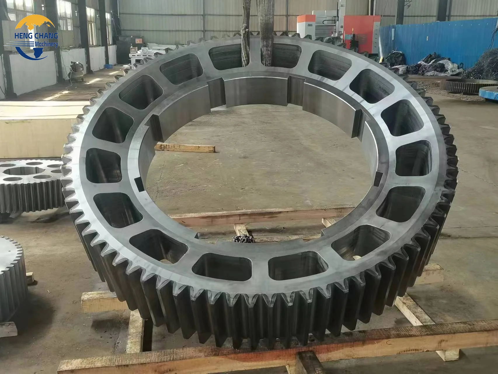 Factory Custom Material Scale Size 2002000mm Cement Mixer Gear Ring