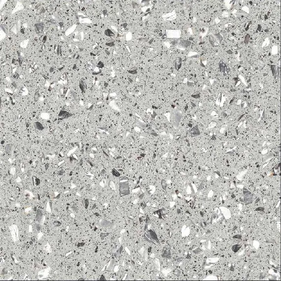 Attractive Terrazzo Collection in 600x600mm Ceramic Floor Tiles in White Color Top Quality Cheap Price by Novac Ceramic