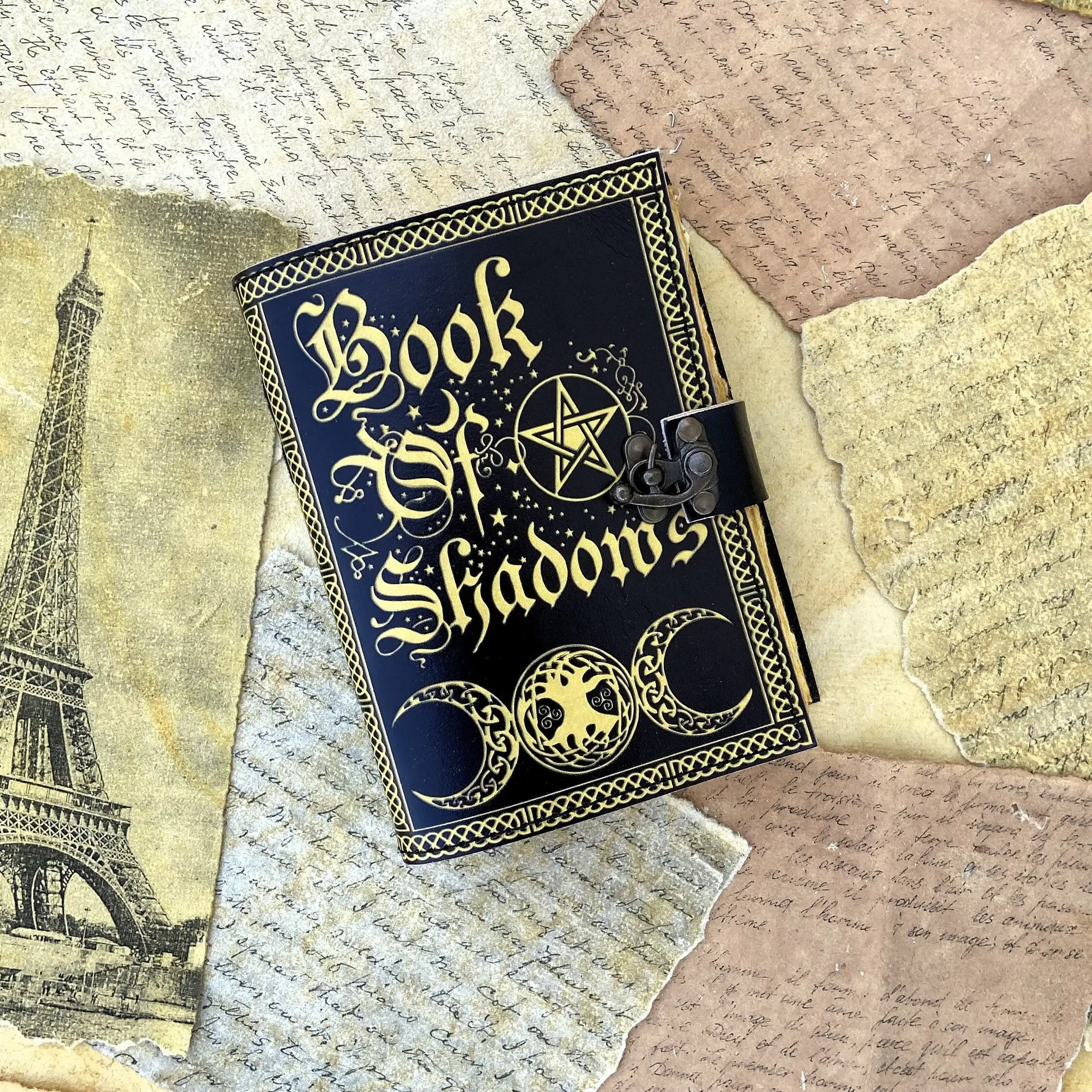 Blank Spell Book Of Shadows Journal Vintage Handmade With Lock Clasp ...