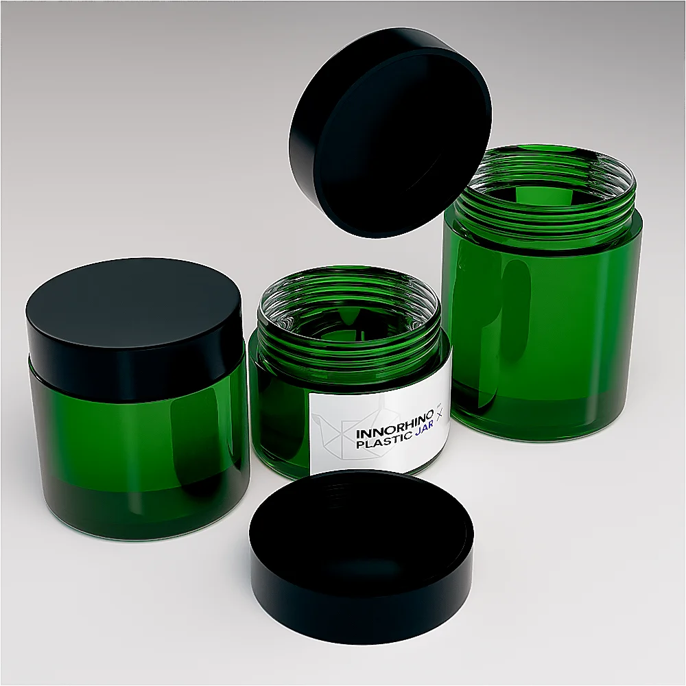 Custom Logos Plastic Jars Bottles Containers with Lids