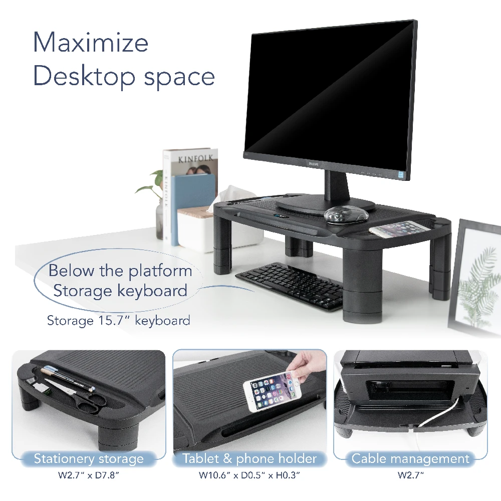 Height Adjustable Computer LCD Monitor Stand - AIDATA