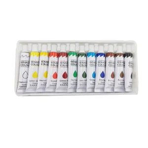 High Quality 12ml  Professional Watercolor Paint in Tubes Liquid Watercolor Paint Bottle Set