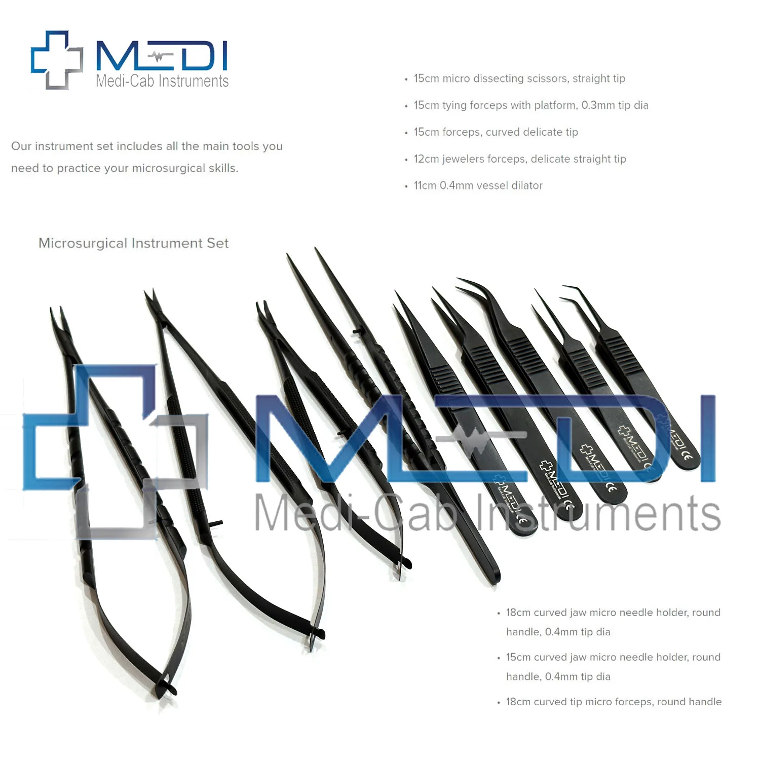 Small Mircoball Instrument Basic Micro Surgical Instruments Set Micro Surgery Set Black| Alibaba.com