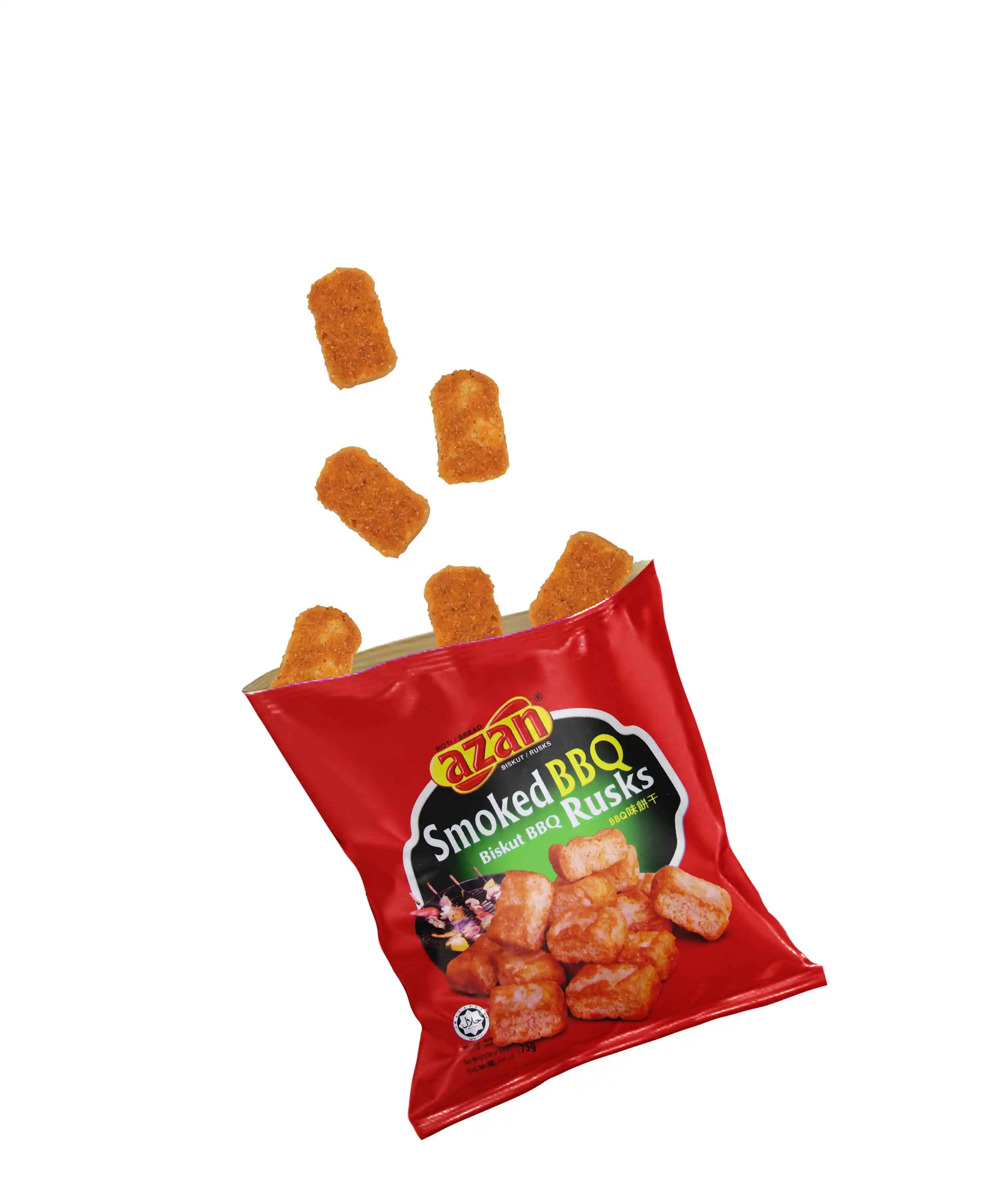 Delicious Smoky Bbq Flavored Rusks Toast Bread Slices With Garlic And Chili Sweet Salty Spicy