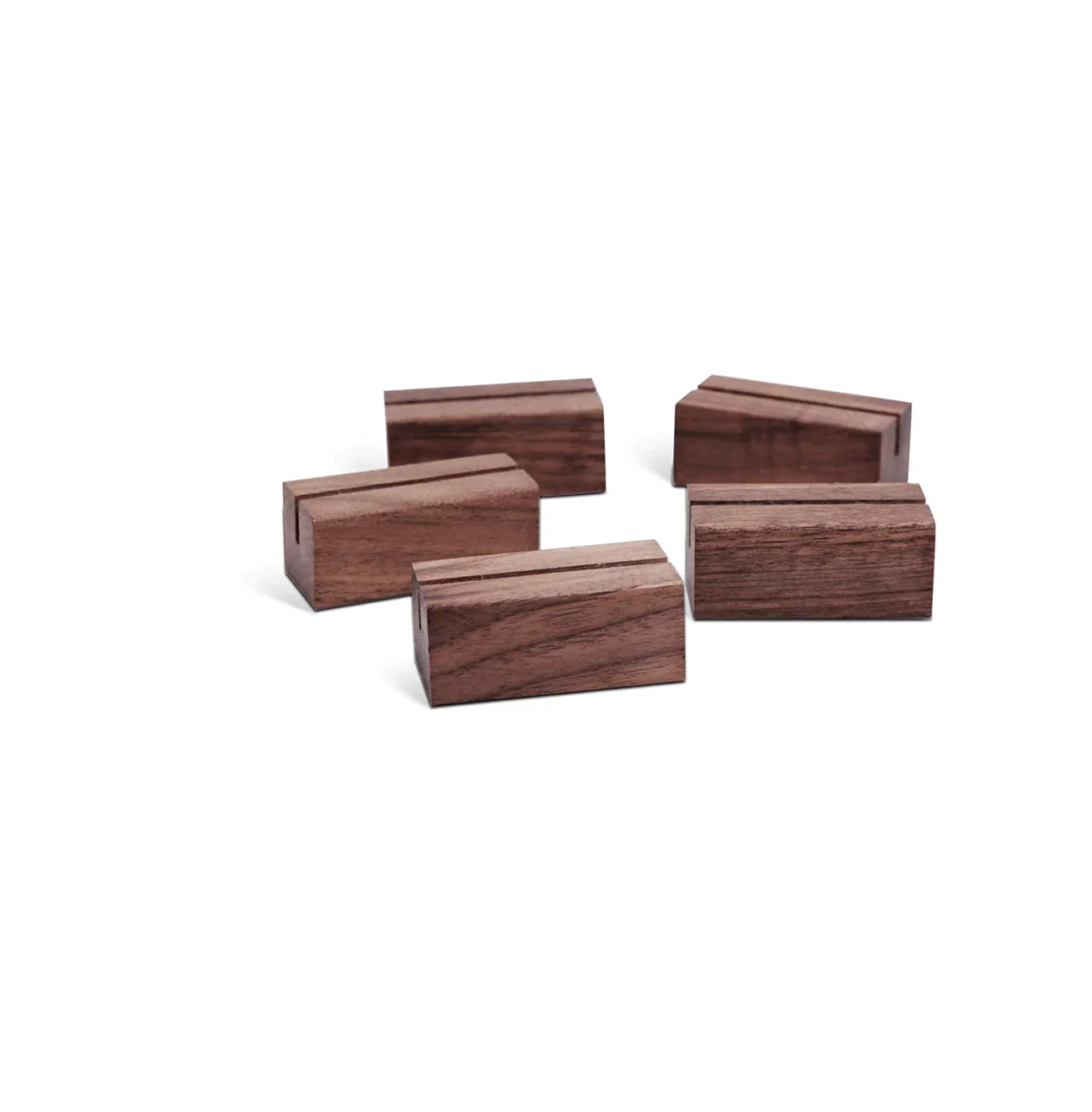 Personalized Acacia Wooden Business Cards Holder With Pen Tableware Decor Multi Functional Wood Card