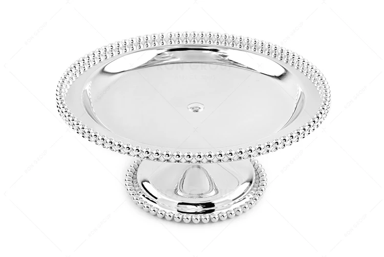 Wholesale Luxury Cheap Price Wedding Party Banquet Decoration High Foot Metal Round Silver Snack Dessert Display Rack Cake Stand