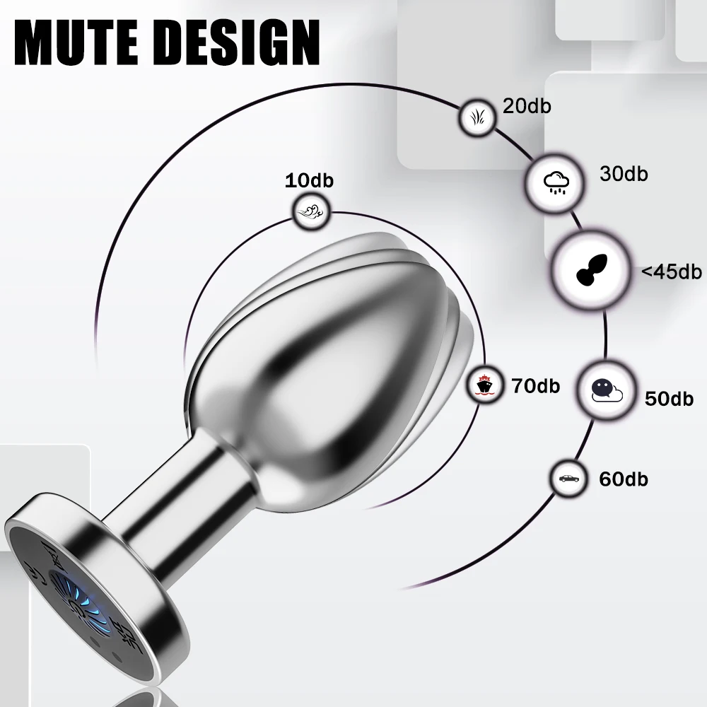 New Design LED 10 Speed Butt Plug Wireless Anal Plug Vibrating Anal Plug  with Remote Vibrating Anal Toys for Men