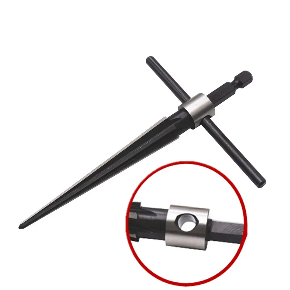 Factory High Quality Hand Held Reamer T Handle Tapered 6 Fluted Chamfer Bit Reaming Woodworker
