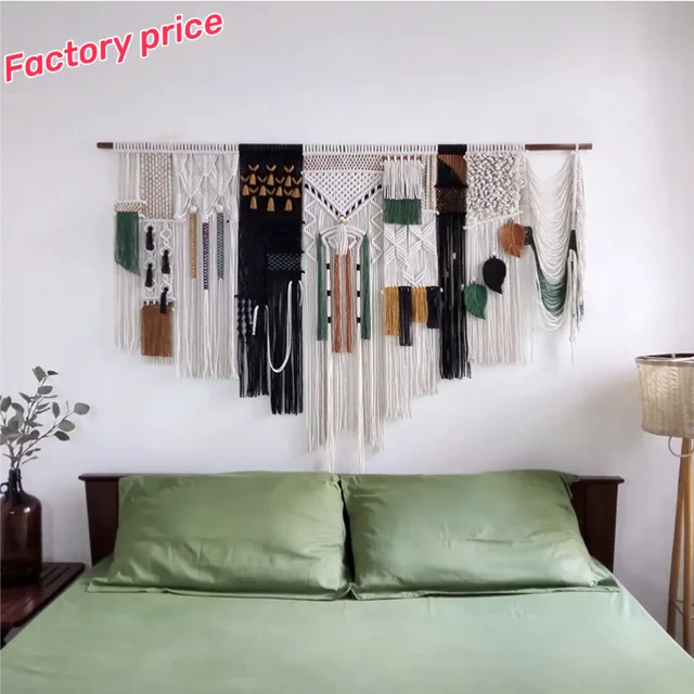Hot wholesale 2023 boho home decor cotton macrame wall hanging decor macrame tapestry wall hanging